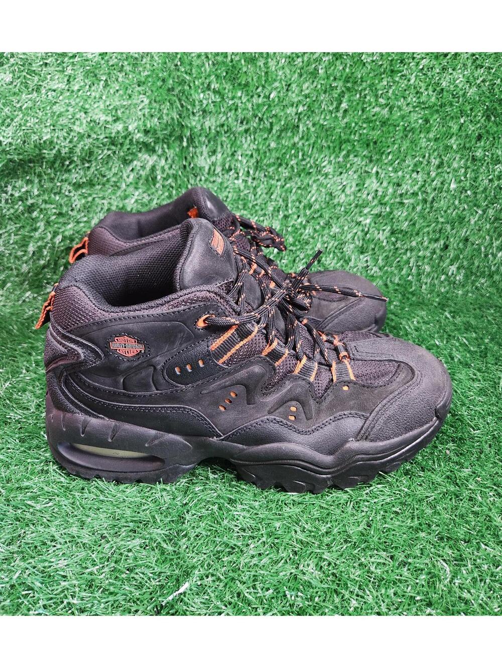 Harley-Davidson Mens Crossroads II Lace Up Black Motorcycle Boots Shoes Sz 10.5